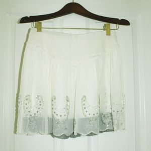 Free People Embroidered Skirt